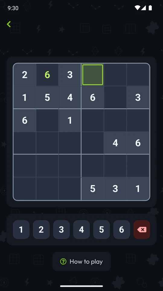 QuickPuzzl mini sudoku puzzle